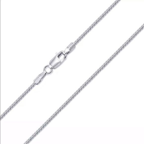 REAL WHITE GOLD 10K Franco Box Chain Diamond Cut - Picture 2 of 2